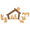 Christian Christmas Decorations, Wooden Nativity Scene Indoor Set, Handmade Nativity
