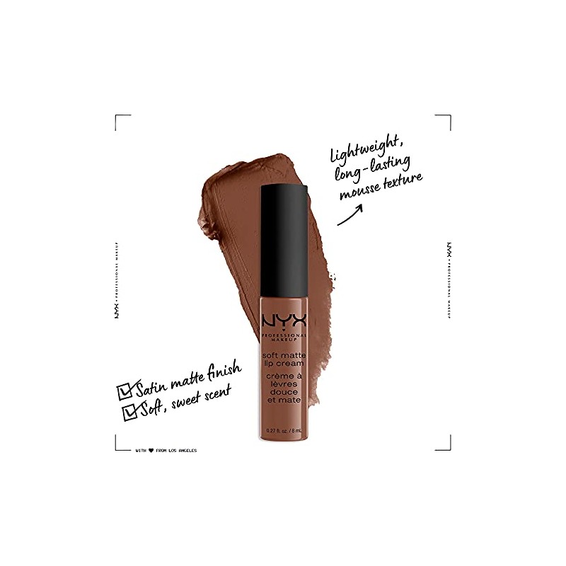 NYX Professional Makeup, Soft Matte Lip Cream, Labial Mate, Tono