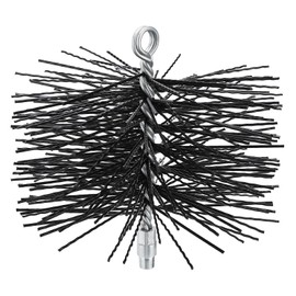 Chimney Cleaning Brush with Standard 1/4" NPT End Fitting - 8 Inch Fiberglass Chimney Brush for Cleaning Chimney Hearth Fireplace