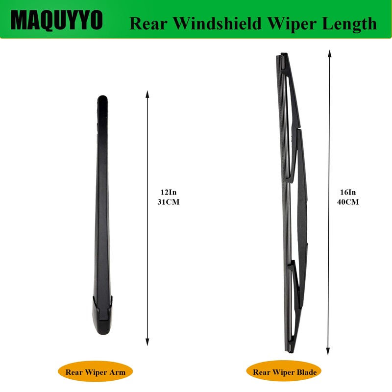Rear Windshield Wiper Arm Blade Set Replacement for Honda ODYSSEY