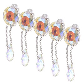 Mikinona 5pcs Rhinestone Pendant Nail Art Charms for Decor Elegant Nail Ornaments for Creative Manicure Ideas