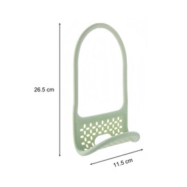 Torytoe Schwammhalter Spülbecken, 2 Stück Faltbar Schwamm Halterung Spüle TPR Material Spülschwammhalter für Spülenstopfen, Spülschwämme, Bürste, (Grüner)