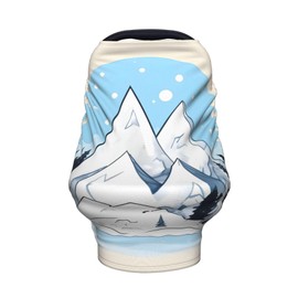 XZDHYZ Snow-capped mountains Versatile full-print Stroller Chair Cover/Nursing Cover, specially designed for your baby, Black