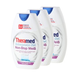 3x Theramed Non-Stop White Antibakterieller-schutz 2 in1 Zahncreme Mundspülung