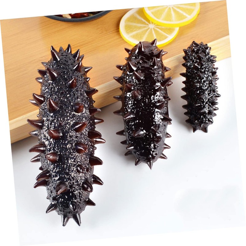 KICHOUSE 3pcs Lifelike Artificial Sea Cucumber Models Display Props Fun