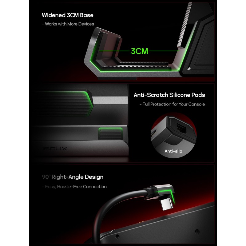 JSAUX Upgraded Docking Station 4K@120Hz for Steam Deck OLED/ROG Ally