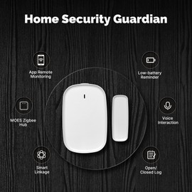 MOES Smart Door and Window Sensor, Wireless Detector for Alarm System and Smart Home, Compatible with Smart Life/MOES APP, Works with Alexa Google Home Voice Control, Requires MOES Gateway (3 Pack)