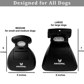 DOGOPAL Portable Pooper Scooper – Innovative Touch-Free Dog Waste Pickup Tool for Small, Medium, and Large Dogs (Grey, Large)