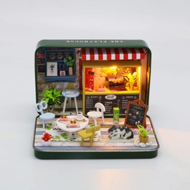 Miniature Dollhouse with Furniture,Wooden Dollhouse Kit, Creative, Challenging, Unique Birthday Gift. Age 14 and Up