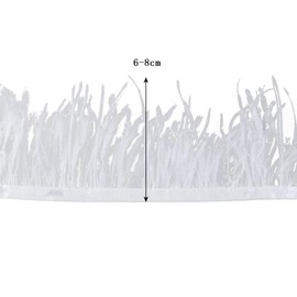 zalati Artificial Fringe Handmade Feather Fringe for Art Craft Sewing