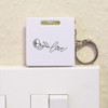 'Rose Love Text' Keyring Tape Measure/Spirit Level Tool (KM00041696)