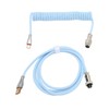 Mechanical Keyboard Cable Double Sleeve Custom Coiled with Detachable Metal