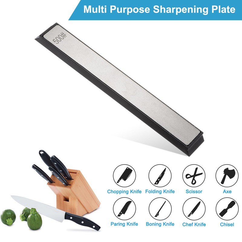 HARFINGTON 10pcs Sharpening Plate Set 60/120/240/320/500/600/1000/1500/2500/3000 Grit Lapping Plate Sharpener