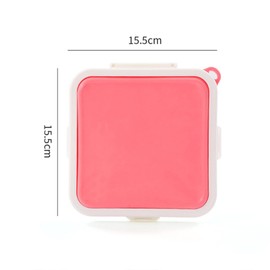 IUSOT Lunch Sandwich Box, Sandwich Container, Triangle Toast Container Leakproof Soft Sealed Bread Case, Food Storage Bento Box Portable Snack Containers for Fruit, Salad, Snacks (Red)