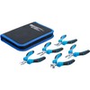 BGS 463 Precision Pliers Set, Silver/Black/Blue, Set of 5 Pieces