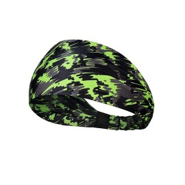 Unbranded Non-Slip Headband For Men Women Sweatbelt Workout Running Yoga Bike Head Wrap US - Yellow Camo