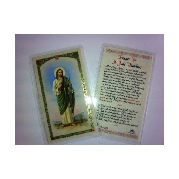 WSLHFEO Holy Prayer Cards for Saint Jude in English.