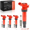A-Premium (Red) Set of 8 Ignition Coil Pack and Iridium
