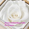 Preserved Real Rose Rotate Box with I Love You Necklace