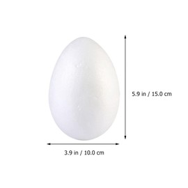 DEARMAMY 4Pcs Large Foam Eggs: Solid Egg Shaped Foam Polystyrene Eggs - 6Inches Unfinished for Easter DIY Crafts Painting