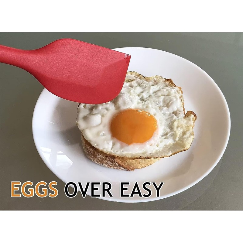 ECCRIS 8 Pieces Silicone Spatula Set, including 1 Brush, 3