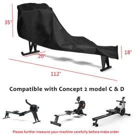 Waterproof Rowing Machine Cover - Heavy Duty Row Accessories Compatible with Concept 2 Model C & D
