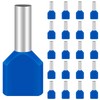 Pack of 100 Twin Wire End Ferrules 2.5 mm², Hanibos