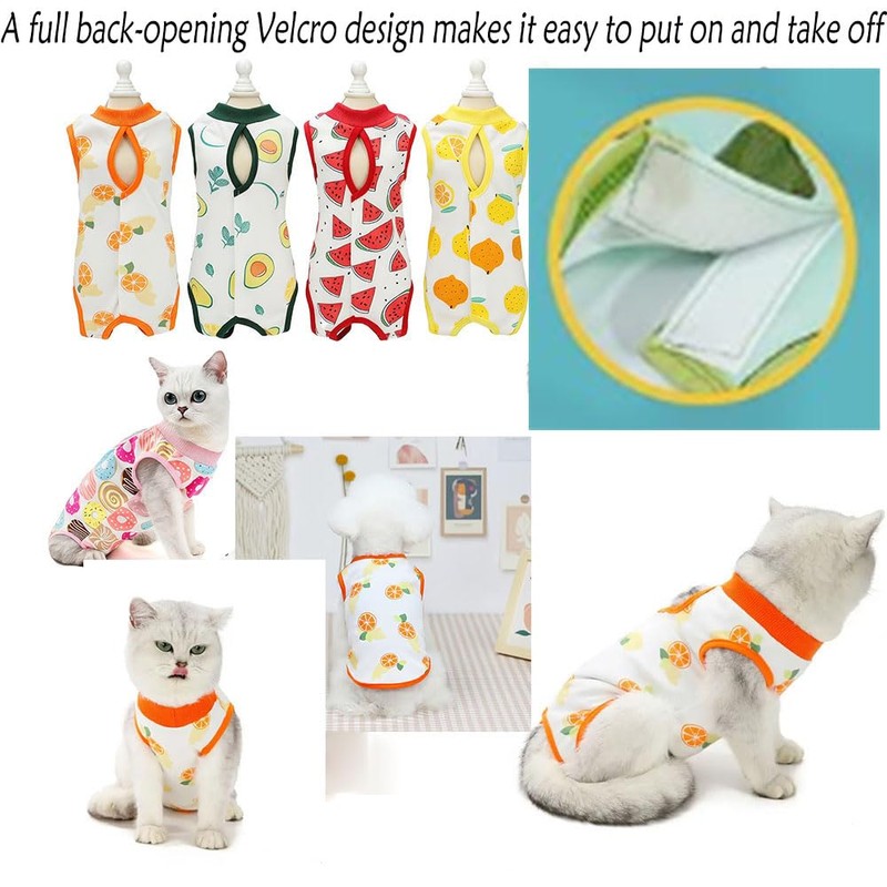 CELONROMF 2-Pack Pet Post-Surgery Recovery Suit for Cats Dogs, Abdominal