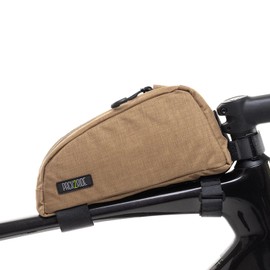 PACK2RIDE Onedrop Bike Frame Bag - Durable, Water Resistant Top Tube Bicycle Bag for Cycling Travels - Bike Storage, Gravel Bike Accessories, Handlebar Bag, Multicam (Brown)