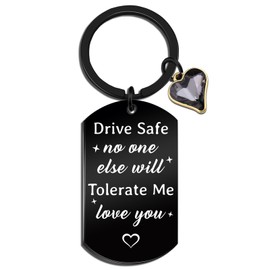 Cxulquvs Drive Safe Keychain for Him Unique Gifts for Boyfriend Husband Best Long Distance Relationship Gifts Ideas for Birthday Christmas Anniversary Valentines