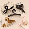 Rannyrena Elegant Large Crystal Pearl Butterfly Claw Clip for Women