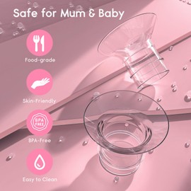 Flange Inserts 13/15/17/19/21mm for 24mm Flange/Shield of Most Pumps Compatible with Momcozy, KISSBOBO, Lansinoh, Elvie, Willow go, Spectra, Medela Freestyle Flex, Pump Shields（10PCS）