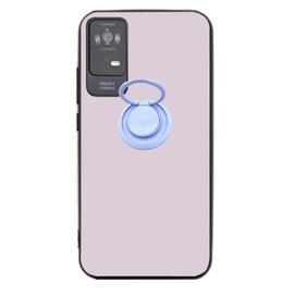 Ranyi for TCL ION V Case with Screen Protector, TCL ION X Case, Pure Solid TPU Case with 360 Rotating Ring Holder Kickstand Flexible Silicone Case Cover for TCL ION V/TCL ION X T607DL 2023 -Purple