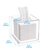 HIIMIEI Acrylic Tissue Box Cover Clear Tissue Holder Square Napkin
