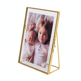 Levilan 5x7 Gold Photo Frame Vintage Style Antique Gold Standing Picture Frames with Pressed Glass, Brass (5 x 7)