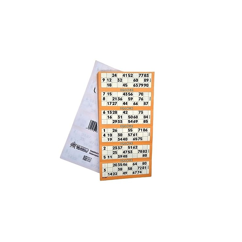 Bingosupermarket Bingo Tickets 600 Pad 6 To a Sheet 1-90