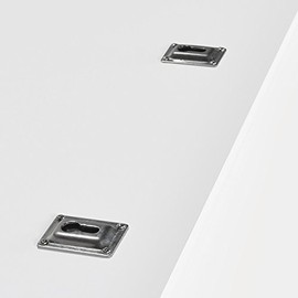 RecPro Marine LHW-B Flush Mount Boat Ladder Bracket Hardware for AL-B4 OR SSL-B4B Boat LADDERS Polished