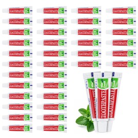Travel Size Toothpaste in Bulk, Disposable Mini Mint Flavor Toothpaste for Travel Essentials, Compact Pocket Size for Vacation Hotel Shelter Homeless Nursing Home Charity Single Use 5g (100 Tubes)