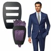 2 Pack Pocket Square Holder,Thin and Durable Gentlemen Hanky Silk