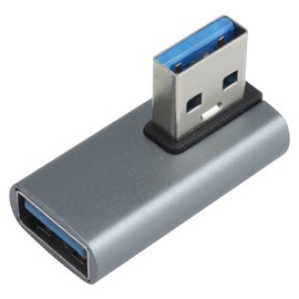 prendre USB 3.2 Adapter Right Angle Angle USB Type A Male to Female Type A Converter Connector Angled 90 Degree Angle Converter Data Transfer (Left Facing) PR-USBA-TW2-H