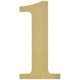 Mdf - Letras y números clásicos de madera para fondo, 24 cm