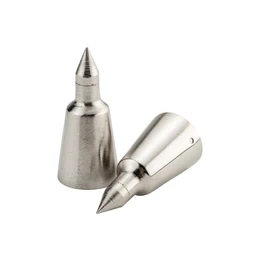 (28 mm) Metal Pole Tip Galvanised with Nails (Pack of 2)
