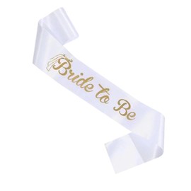 Bride to Be Sash, White Bride Sash for Hen Party – Elegant Satin Bridal Accessory for Bridal Shower and Wedding Celebrations