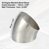 X AUTOHAUX 2pcs 45 Degree Stainless Steel Bend Exhaust Elbow