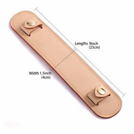 BEUDW Vachetta Leather Shoulder Pad Soothing Shoulder Pad For cossbody Bag Straps (Vachetta Apricot Strap Pad)