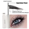 2pcs Mascara Wasserfest Schwarz,Wimperntusche Wasserfest,Ultra Fine Waterproof Mascara Black,Long-lasting Cream