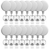 16 Pieces Retractable Badge Holder Metal Badge Reels ID Holder