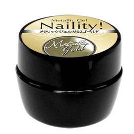 Naility! Metallic Gel M02 Gold 4g Gel Nail 4g (x1)