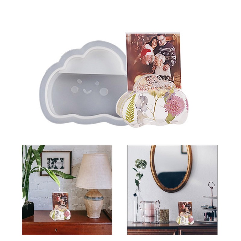 Business Card Organizer Storage Silicone Mold Clouds Hexagon Heart Card
