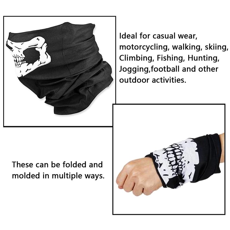DTOL Skull Balaclava Bandana Bike Motorcycle Helmet Neck Face Mask